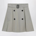 Burberry - Beige trench mini skirt in gabardine