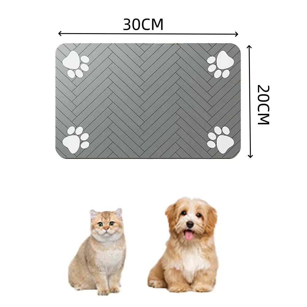 Absorbent Pet Feeding Mat – Quick Dry Dog Food & Water Bowl Mat