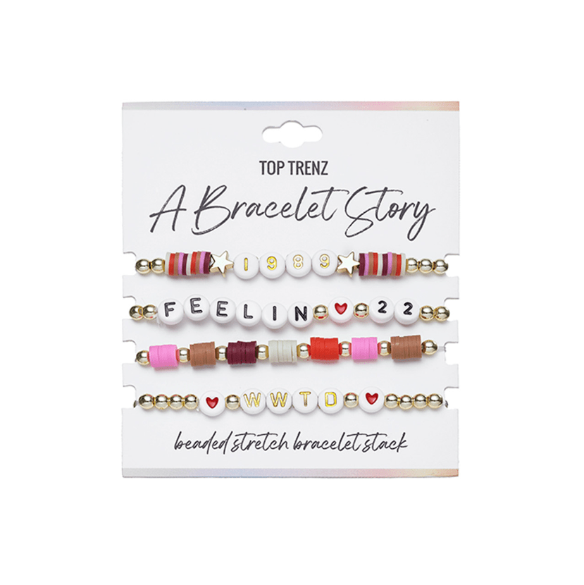A Bracelet Story - Eras Edition Beaded Stretch Bracelets (4 bracelets per card)