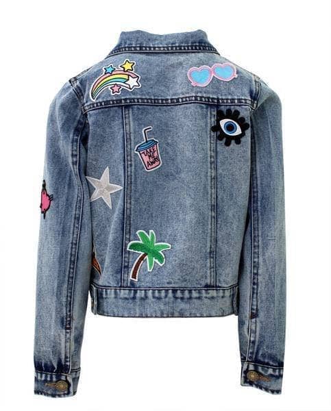 All About The Patch Crop Denim Jacket – Teen/Women
