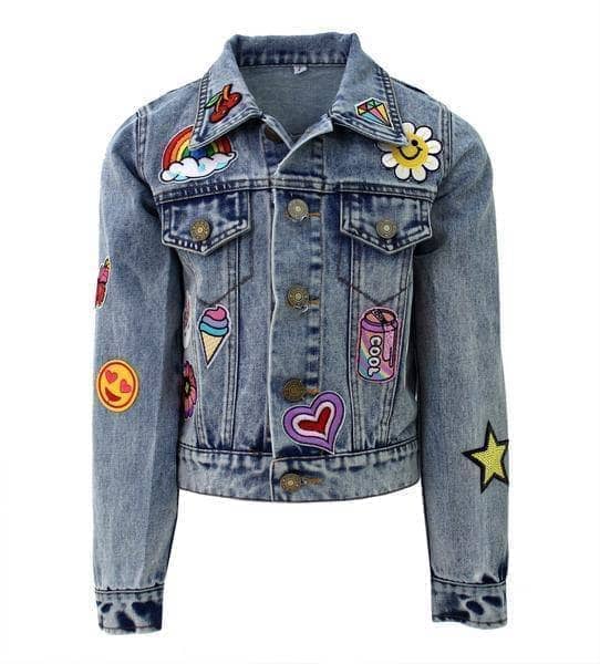 All About The Patch Crop Denim Jacket – Teen/Women
